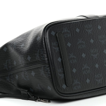 MCM Visetos Medium Liz Reversible Shopper Tote Black 7 of 14