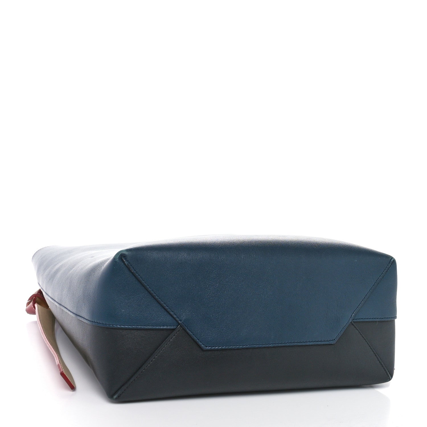 Celine Shiny Smooth Calfskin Small Twisted Cabas Navy Black 4 of 11