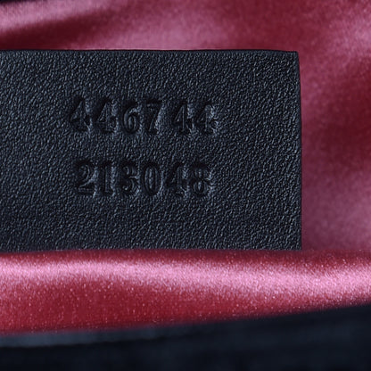 Gucci Velvet Matelasse Mini GG Marmont Shoulder Bag Black 7 of 12