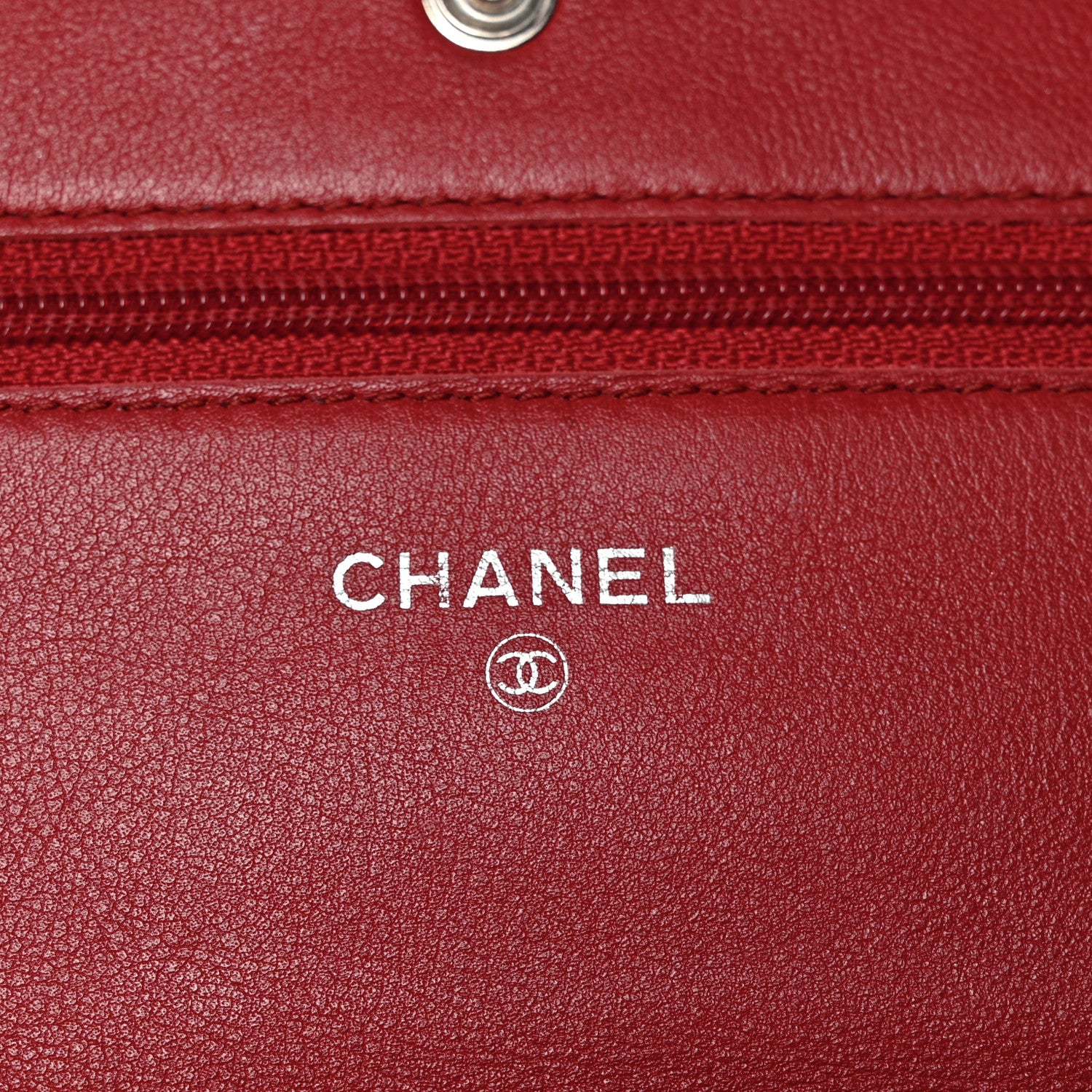 Chanel Caviar Timeless CC Wallet on Chain WOC Red 6 of 11