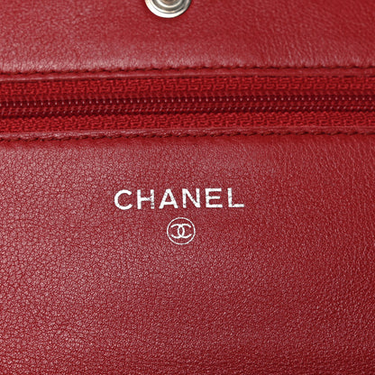 Chanel Caviar Timeless CC Wallet on Chain WOC Red 6 of 11