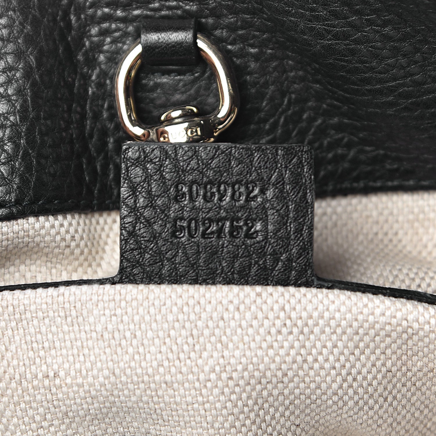 Gucci Pebbled Calfskin Medium Soho Chain Shoulder Bag Black 7 of 10