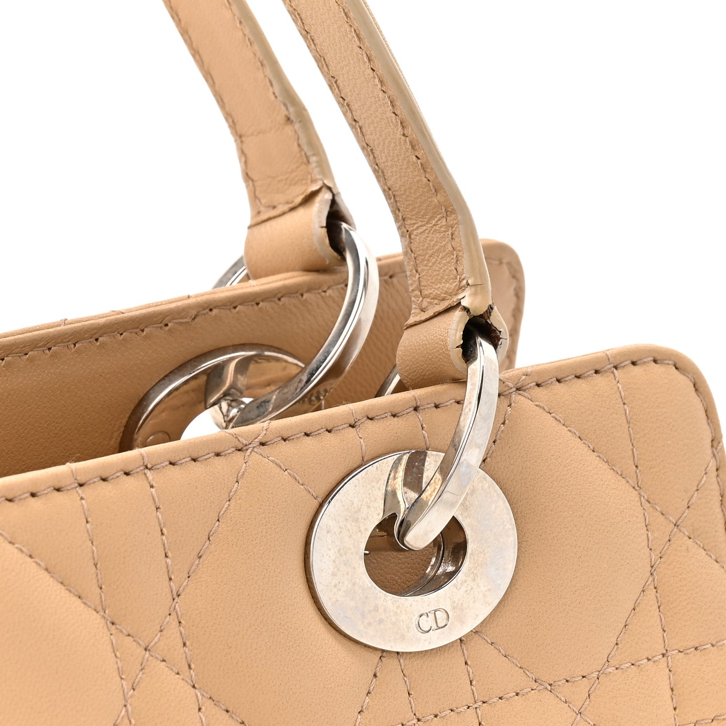 Lambskin Cannage Soft Lady Dior East West Beige