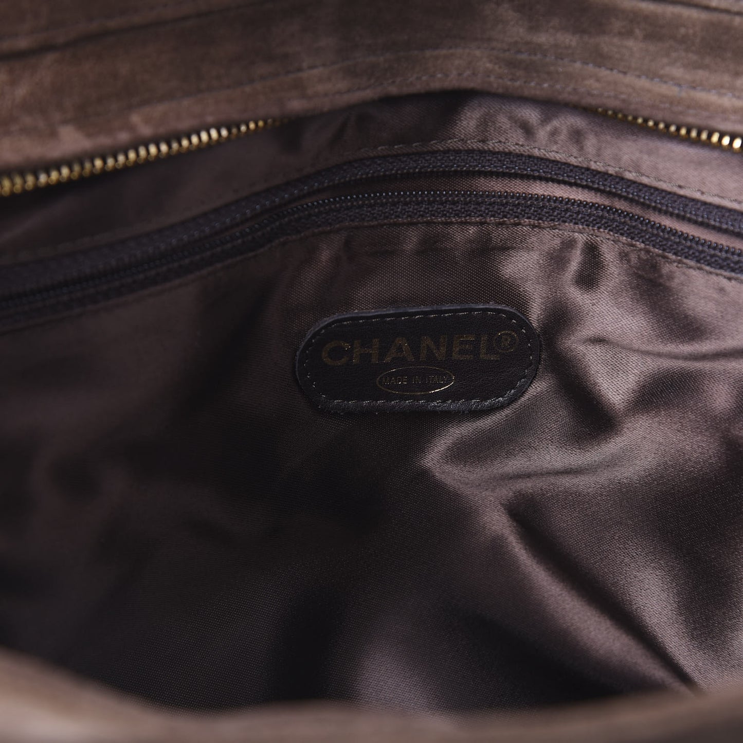 Suede CC Shoulder Bag in Brown