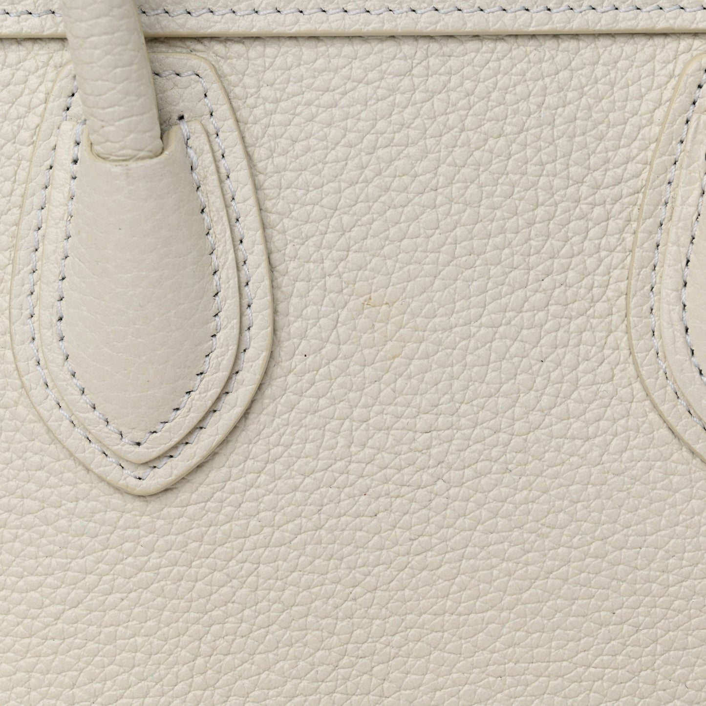 Drummed Calfskin Nano Luggage White