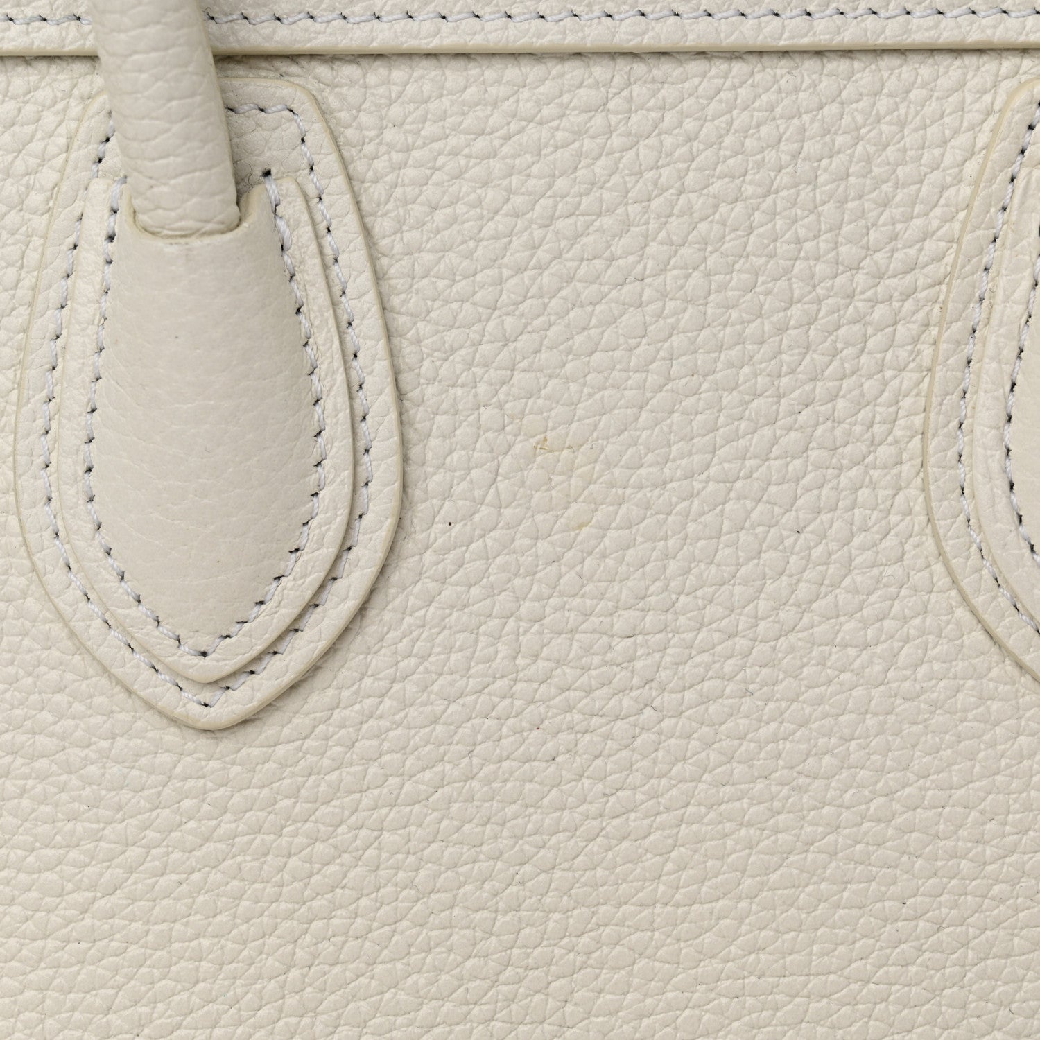 Celine Drummed Calfskin Nano Luggage White 15 of 15