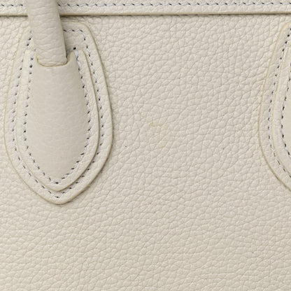 Celine Drummed Calfskin Nano Luggage White 15 of 15