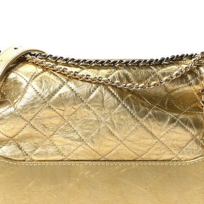 Chanel Metallic Aged Calfskin Quilted Medium Gabrielle Gold 8 of 10