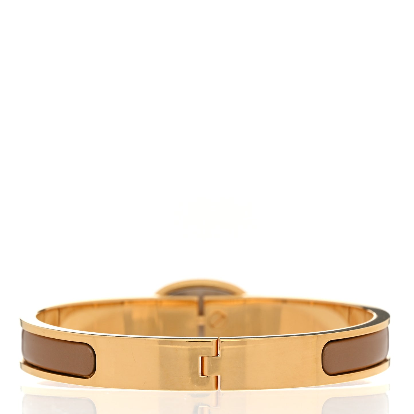 Enamel Mini Clic Chaine d'Ancre Bracelet PM Marron Glace
