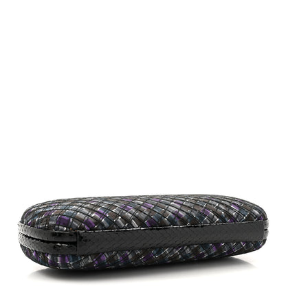 Bottega Veneta Satin Intreccio Impero Ayers Stretch Knot Clutch Purple Black Multicolor 4 of 11