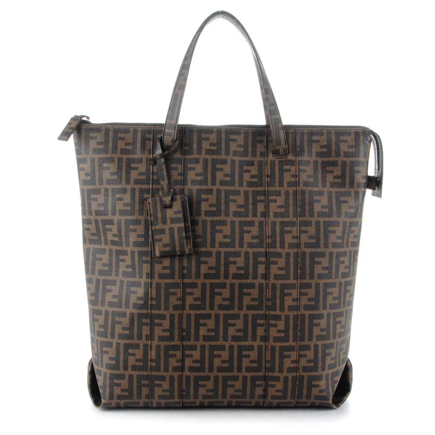 Fendi Zucca Spalmati Top Handle Tote Tobacco 1 of 8