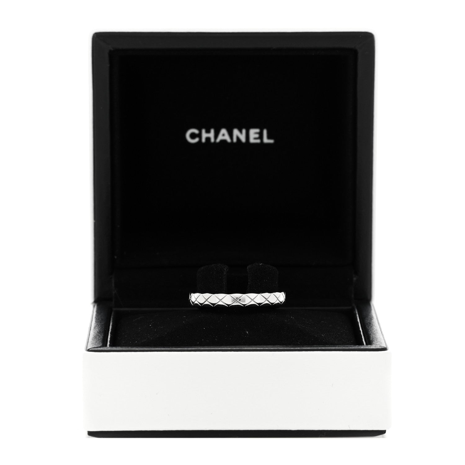 Chanel 18K White Gold Mini Coco Crush Ring 55 7.25 5 of 5