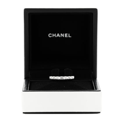 Chanel 18K White Gold Mini Coco Crush Ring 55 7.25 5 of 5