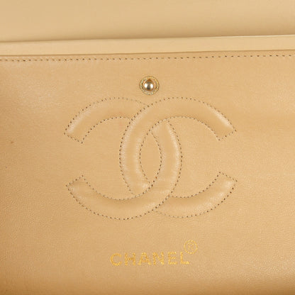 Chanel Lambskin Quilted Medium Double Flap Beige 8 of 10