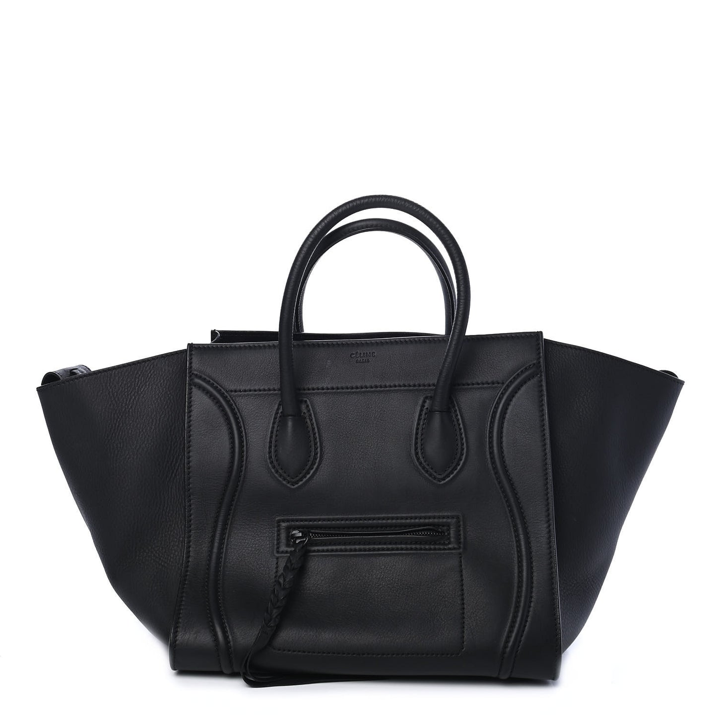 Supple Calfskin Medium Phantom Luggage Black