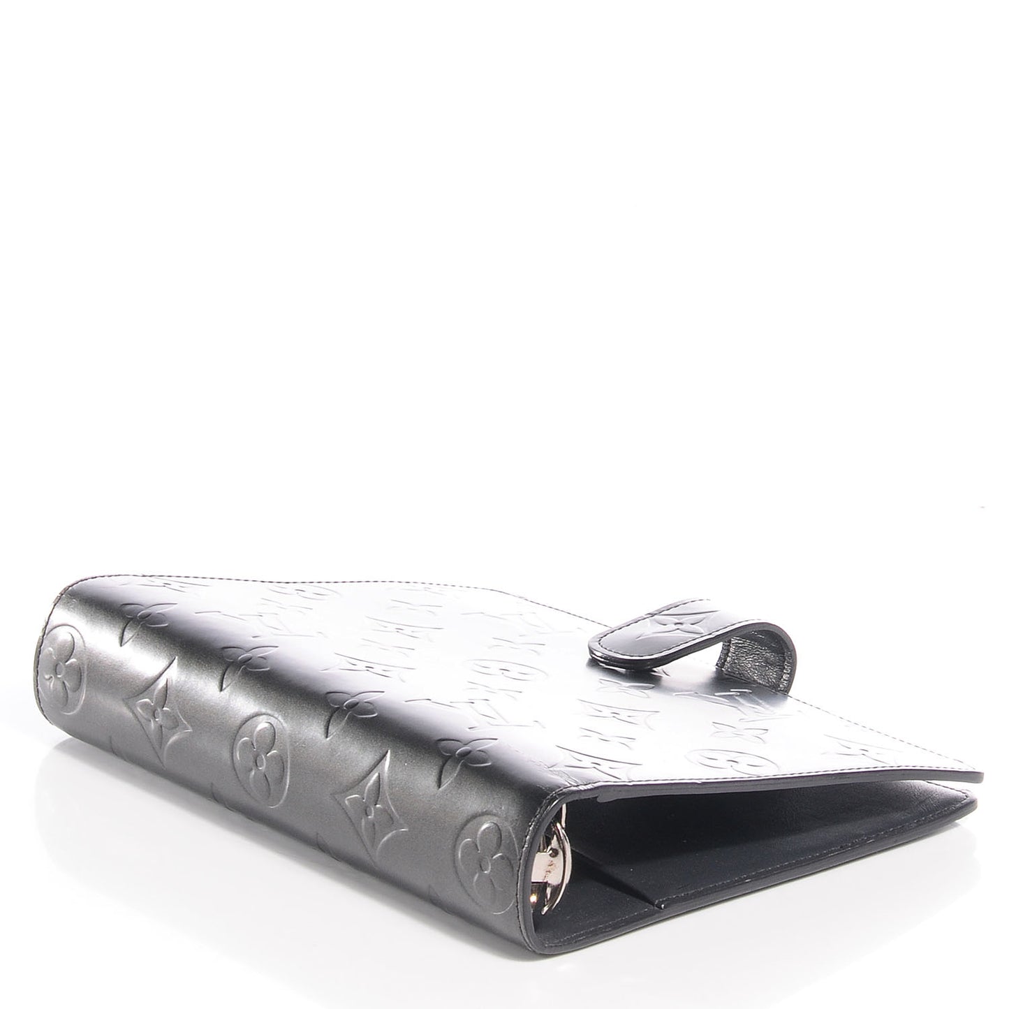 Mat Monogram Medium Ring Agenda Cover Black