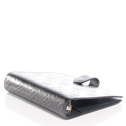 Louis Vuitton Mat Monogram Medium Ring Agenda Cover Black 4 of 7