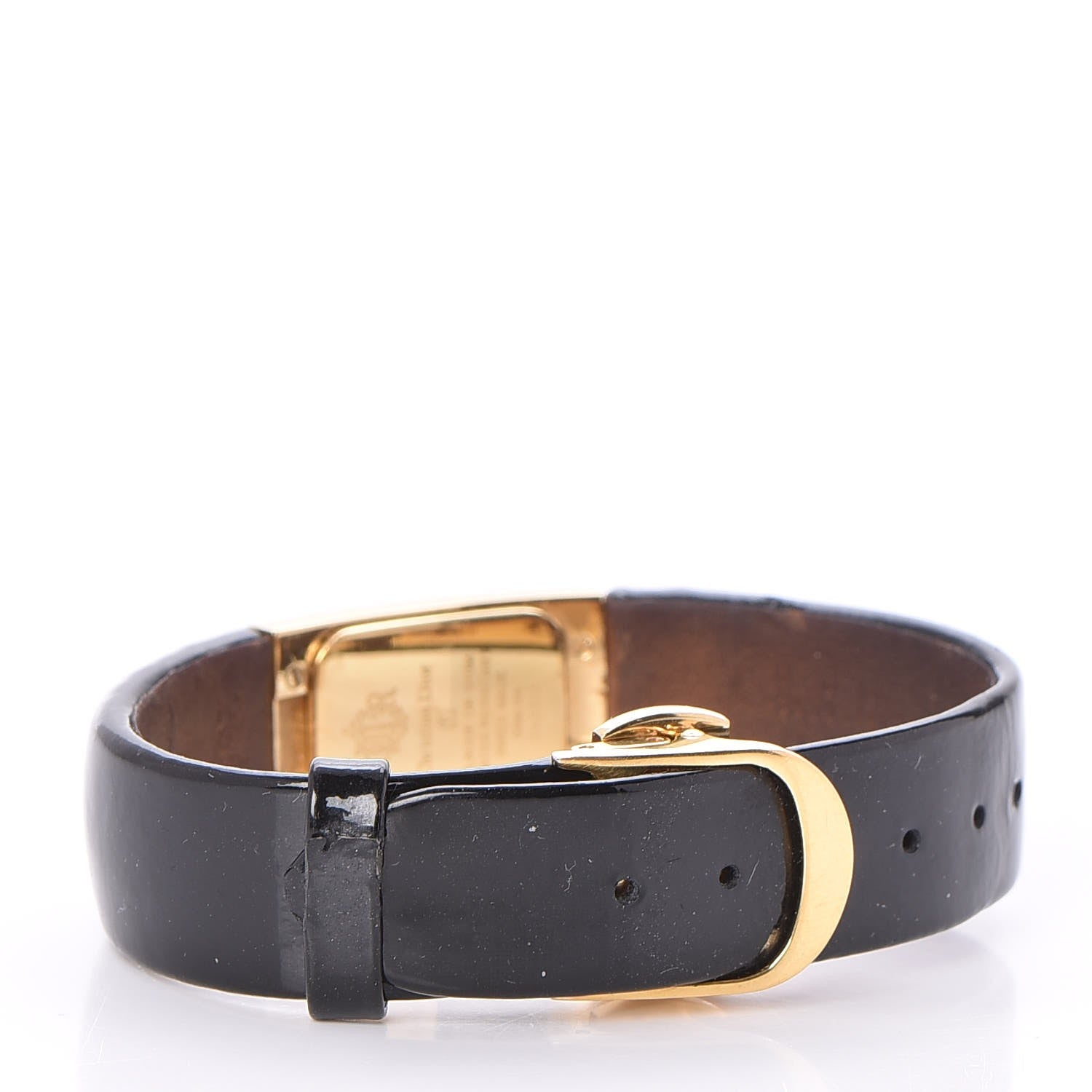 Christian Dior Patent Watch Black Gold 3 of 9