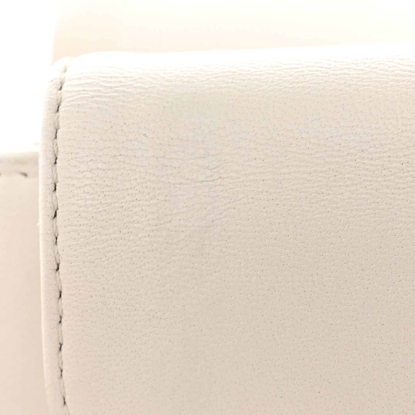 Lambskin A Real Catch Flap Bag White
