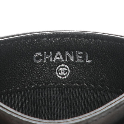 Chanel Lambskin Quilted Diamond CC Card Holder Black 6 of 9