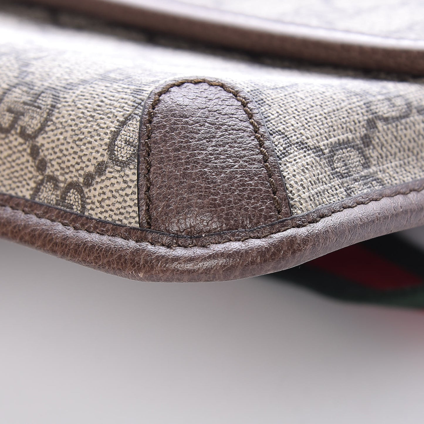 GG Supreme Monogram Neo Vintage Web Belt Bag Brown