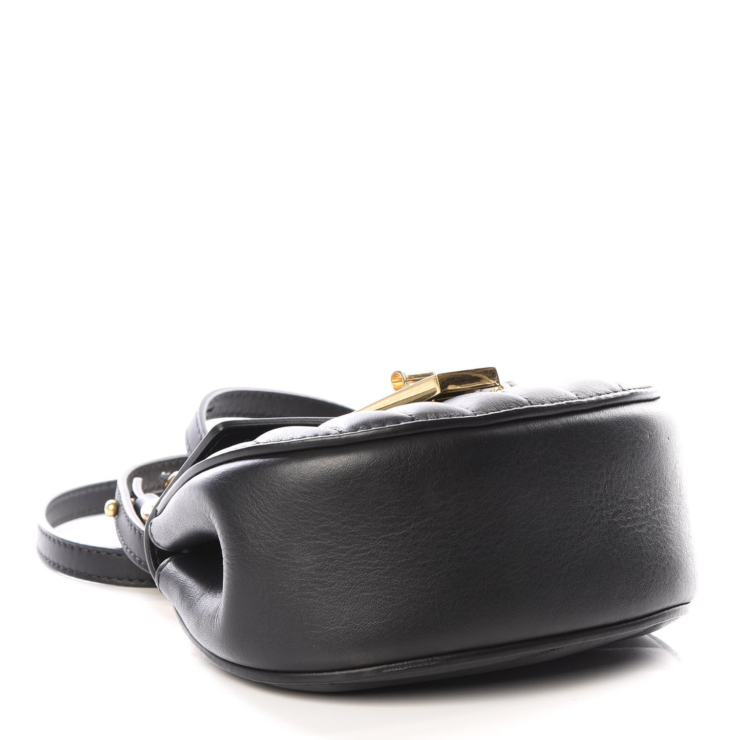 Calfskin Quilted Nano Drew Bijou Shoulder Bag Black