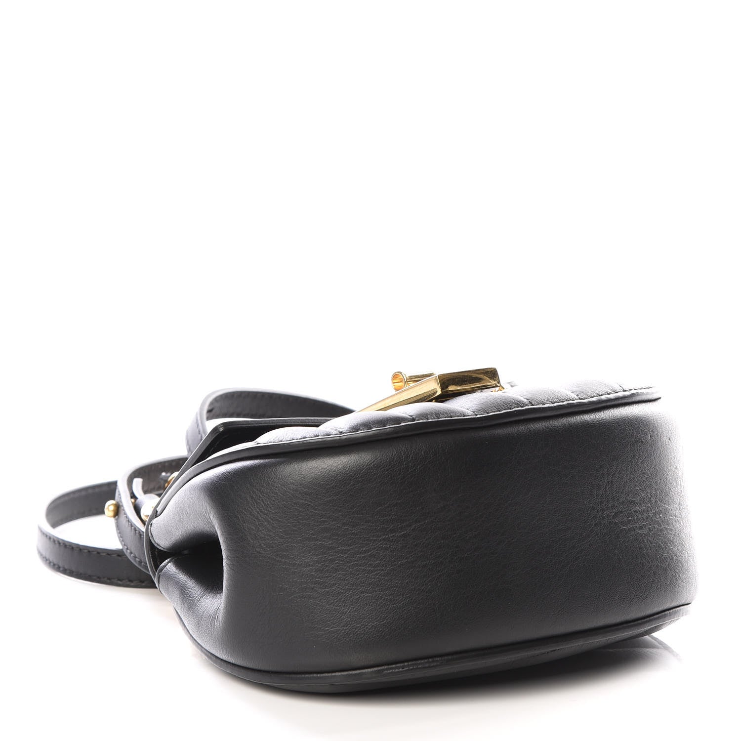 Chloe Calfskin Quilted Nano Drew Bijou Shoulder Bag Black 3 of 9