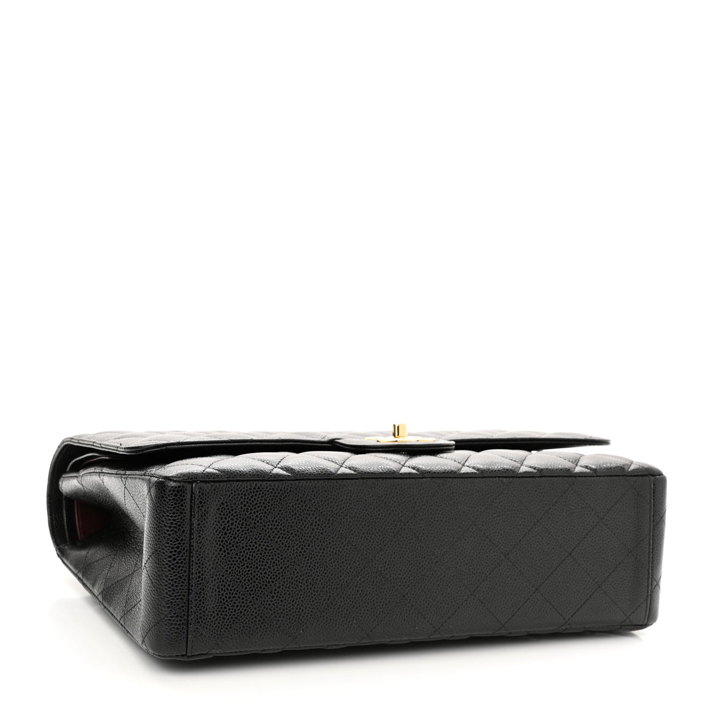 Caviar Quilted Maxi Double Flap Black