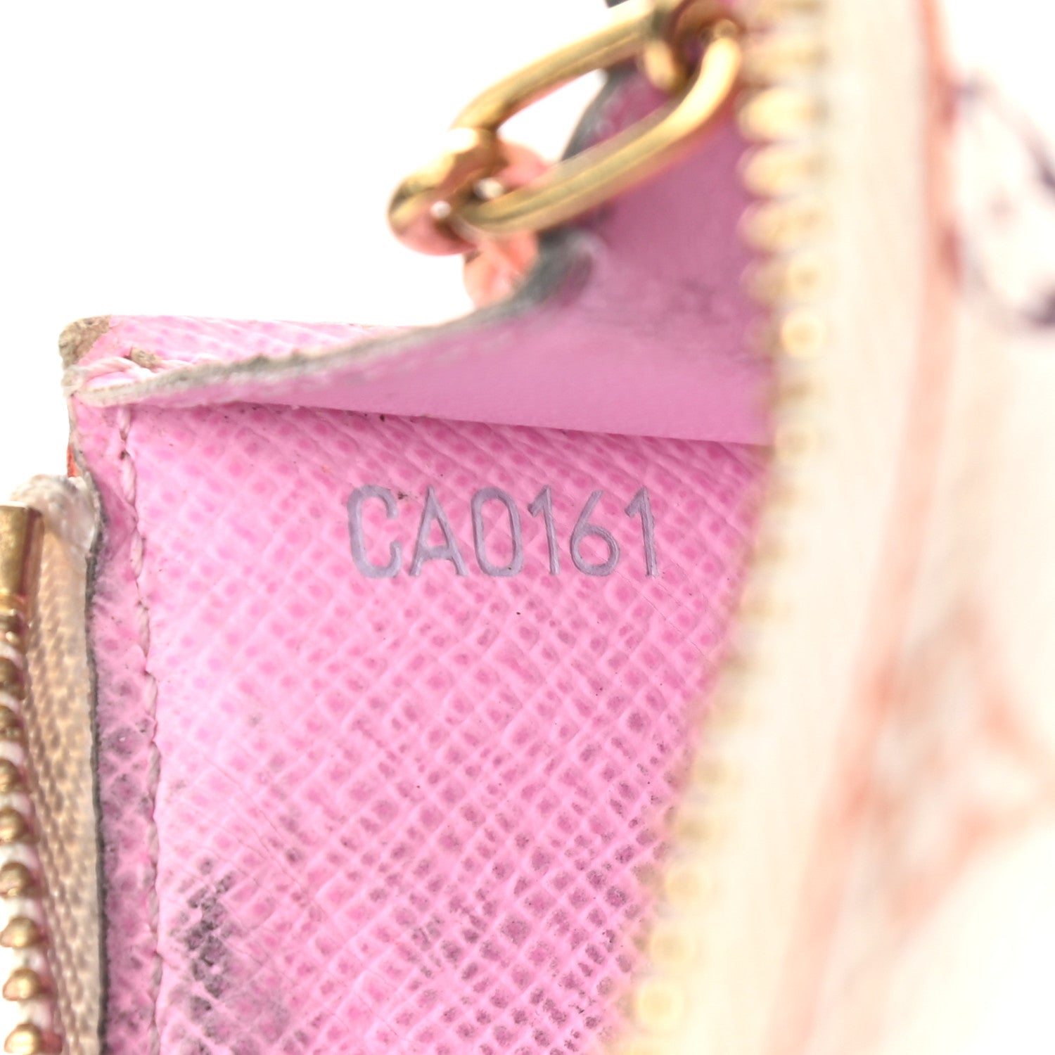 Louis Vuitton Monogram Multicolor Key Pouch White Litchi 7 of 9