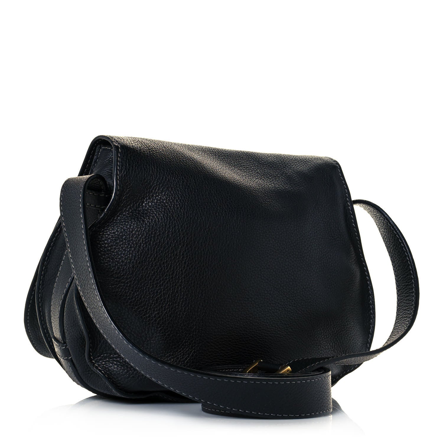 Chloe Calfskin Medium Marcie Round Crossbody Bag Black 3 of 12