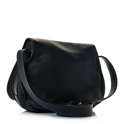 Chloe Calfskin Medium Marcie Round Crossbody Bag Black 3 of 12