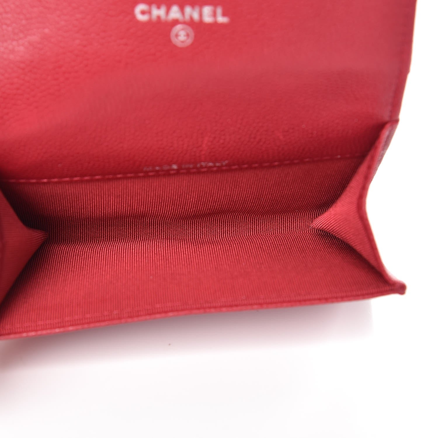 Chanel Caviar Quilted Flap Card Holder Dark Red 5 of 9