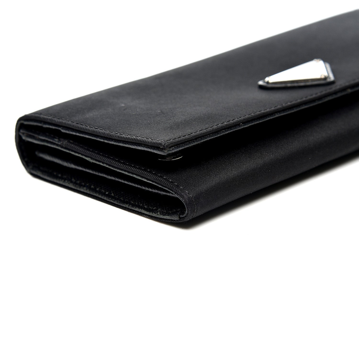 Prada Tessuto Nylon Continental Flap Wallet Black 6 of 12