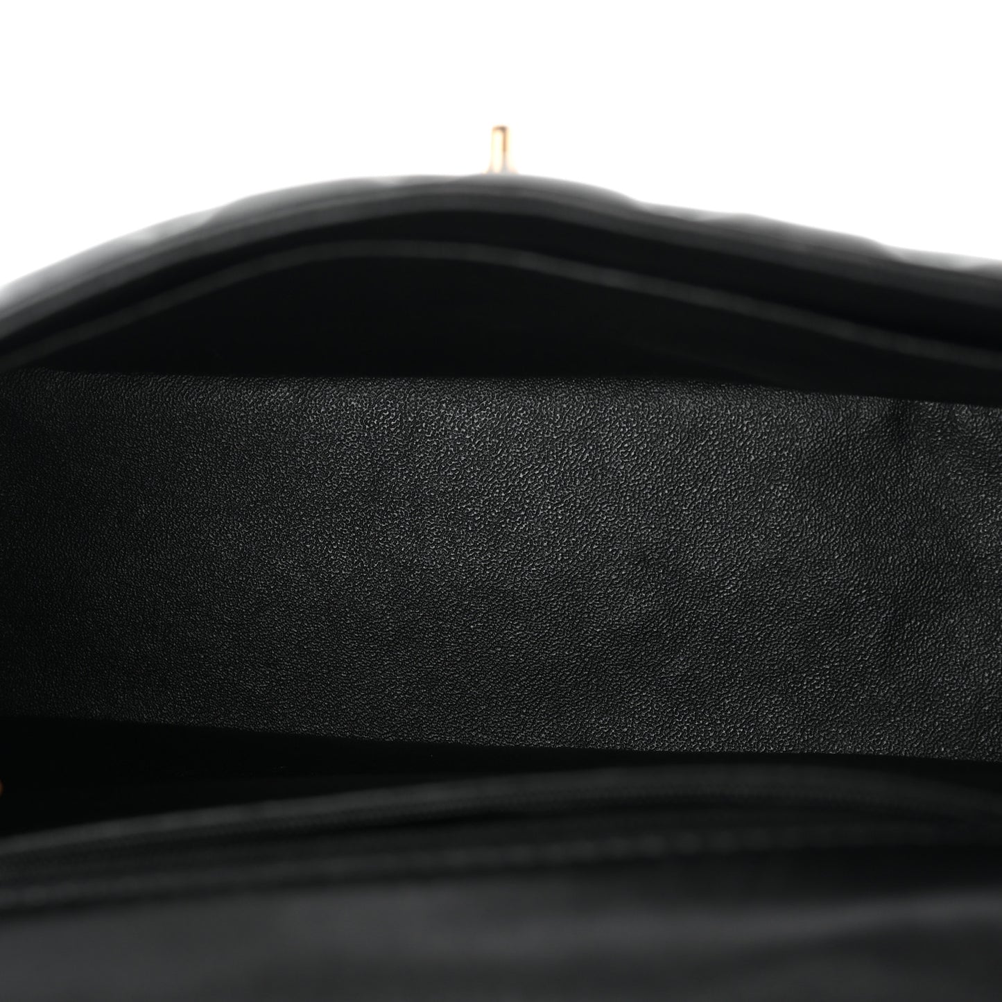 Lambskin Cross Stitch Small Coco Handle Flap Dark Black