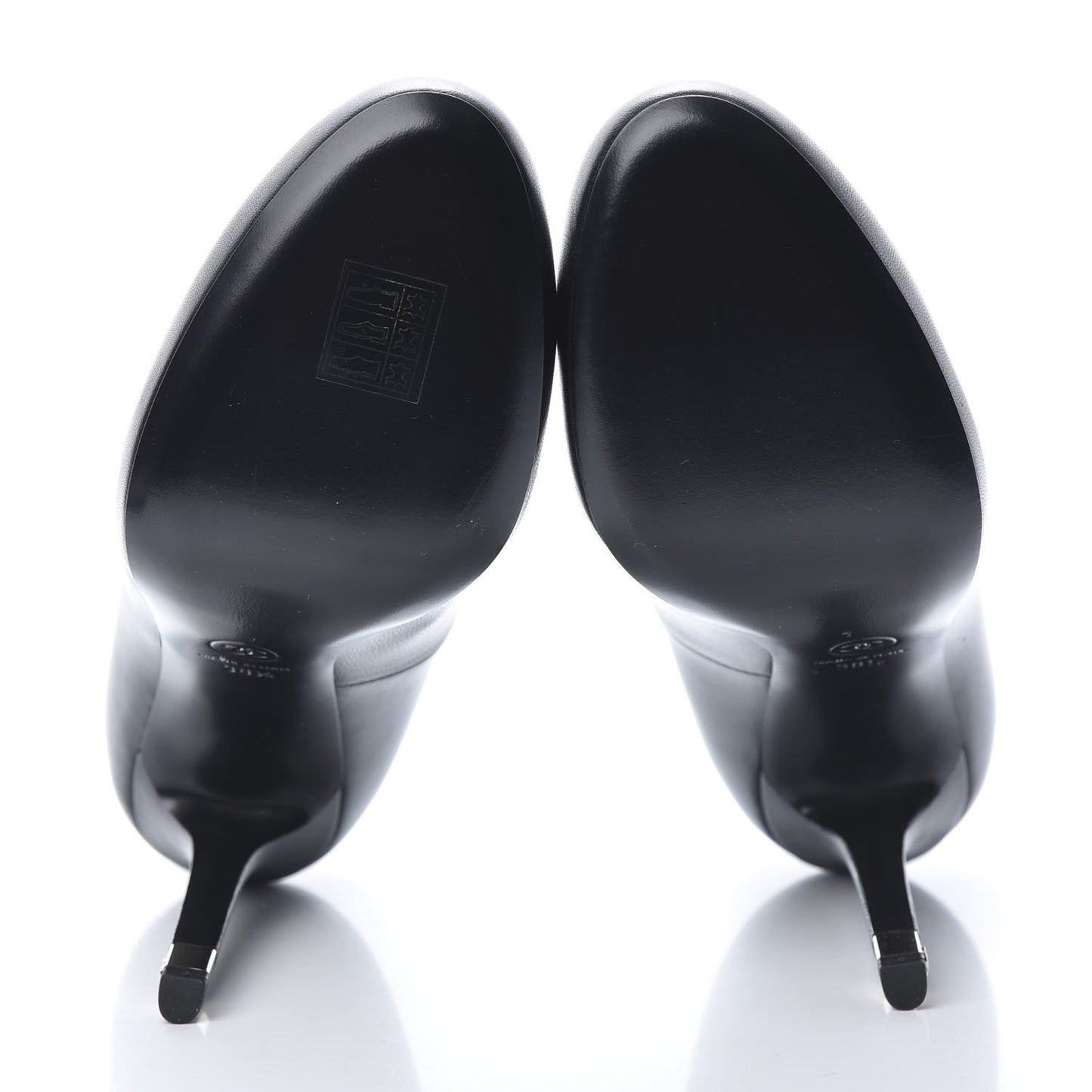 Lambskin CC Pumps 38.5 Black