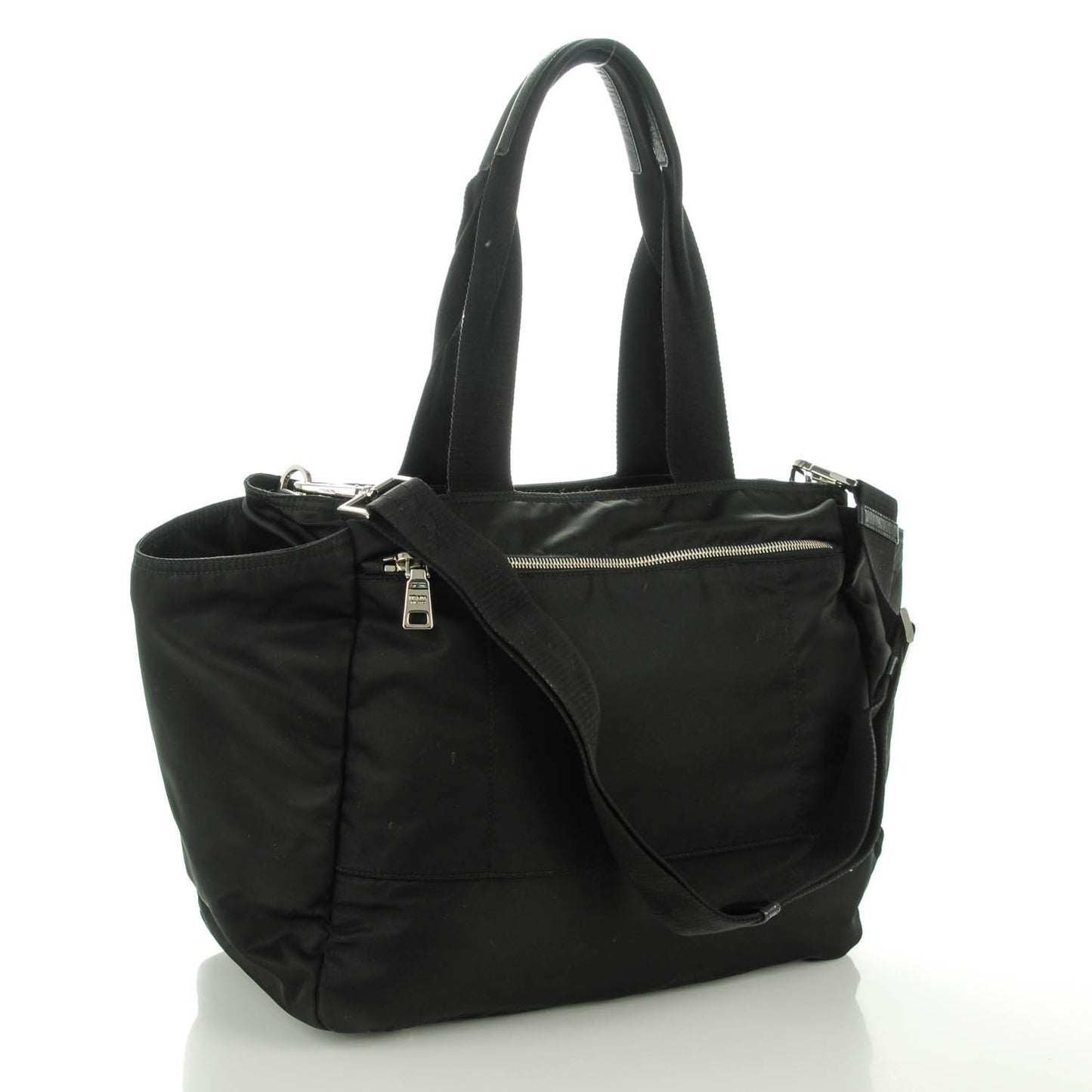 Tessuto Nylon Vela Diaper Bag Black