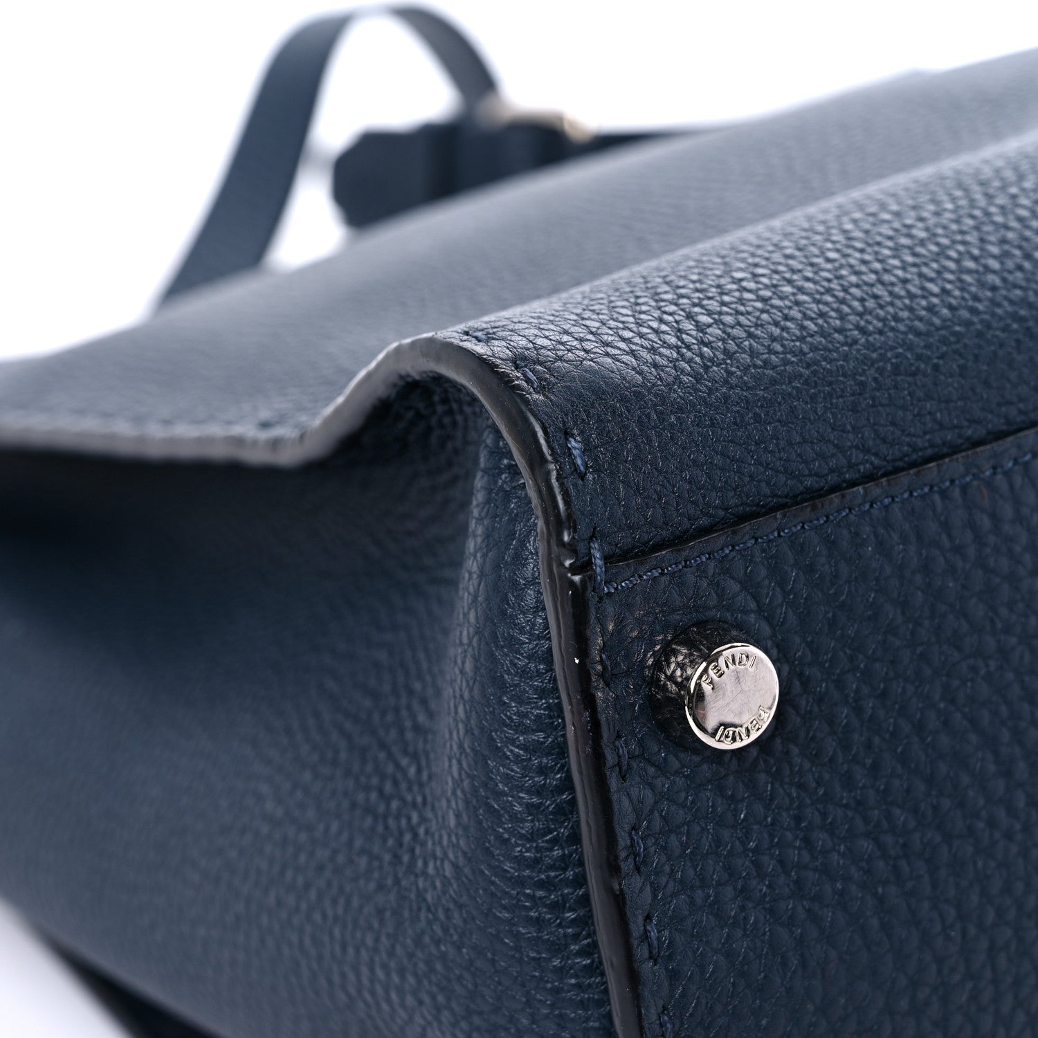 Fendi Cuoio Romano Selleria Bi-Color Large Mens Peekaboo Iconic Essential Satchel Lavagna Black 9 of 14