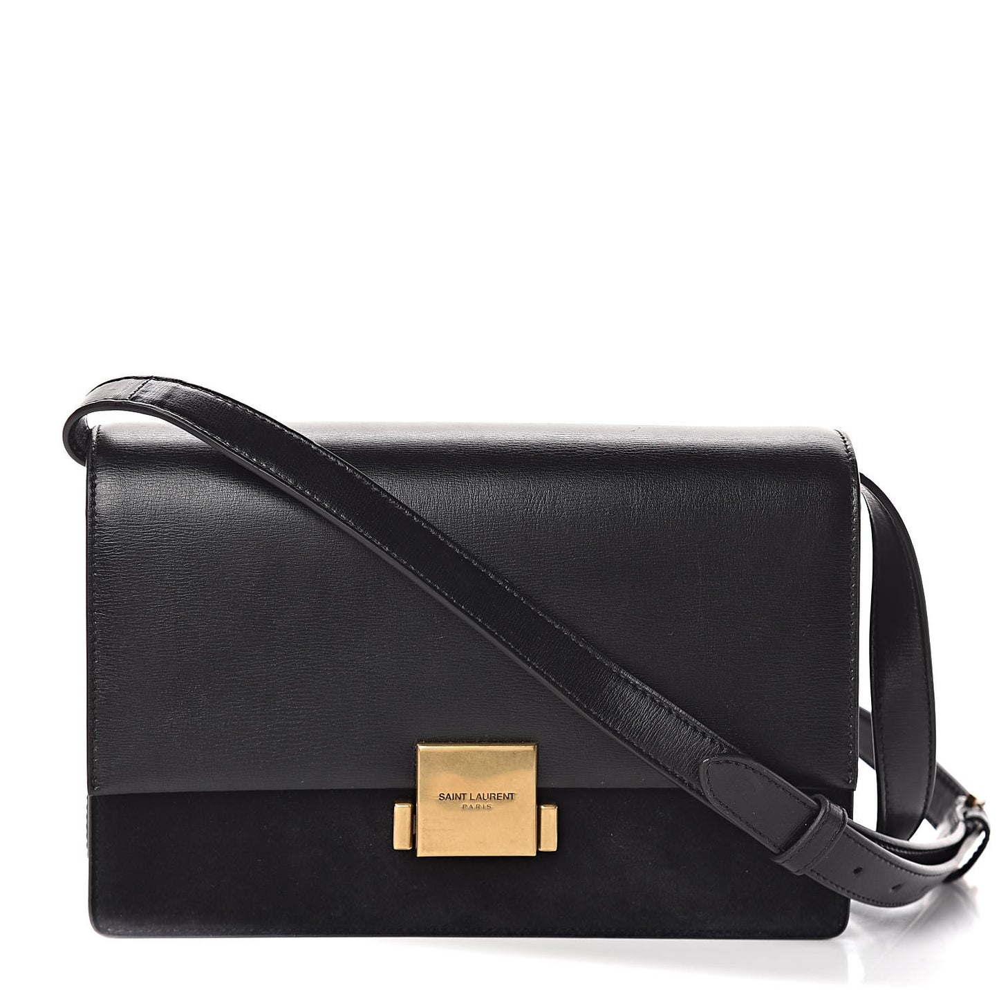 Smooth Calfskin Suede Medium Bellechasse Black