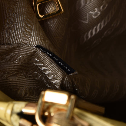 Prada Saffiano Vernice Tote Ananas 7 of 12