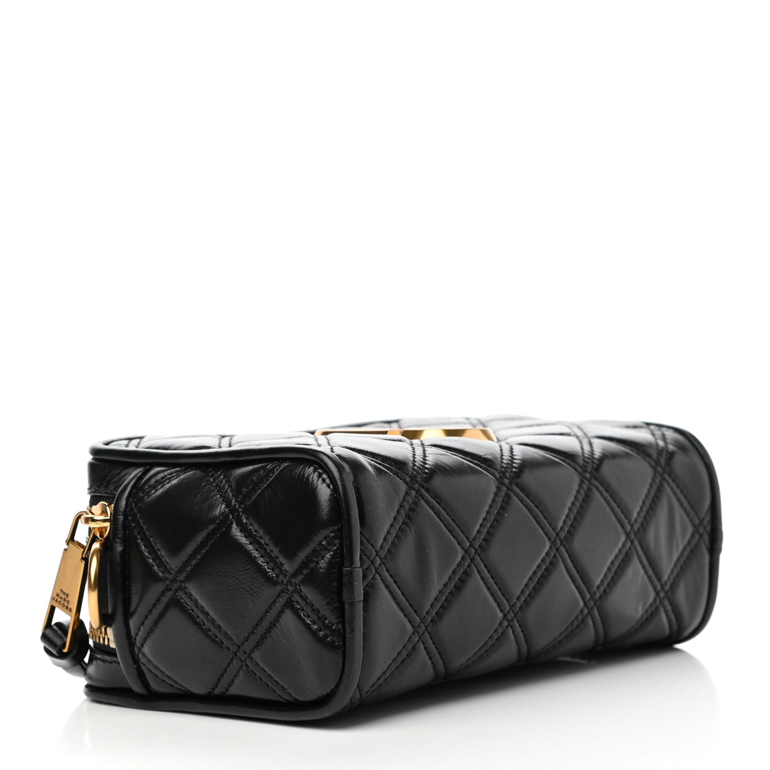 Marc Jacobs Natural Grain Calfskin Quilted The Softshot 21 Bag Black 3 of 7