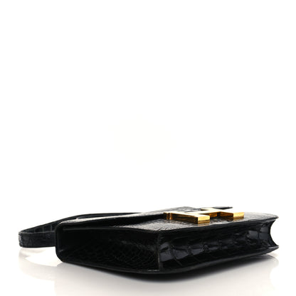 Hermes Shiny Alligator Constance 24 Black 4 of 10