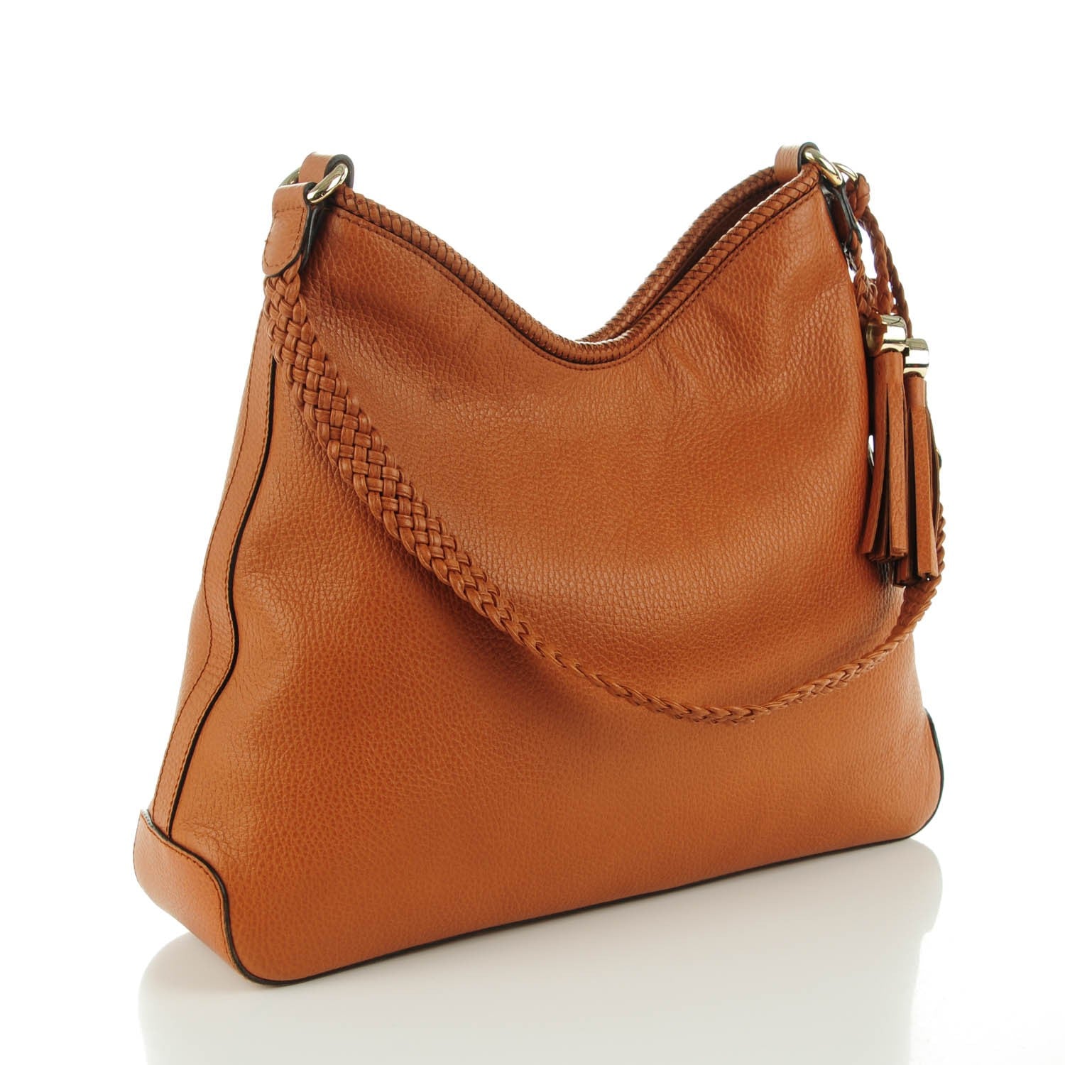 Gucci Pebbled Calfskin Medium Marrakech Hobo Brown 3 of 7