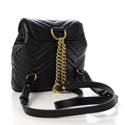 Gucci Calfskin Matelasse GG Marmont Flap Backpack Black 2 of 9