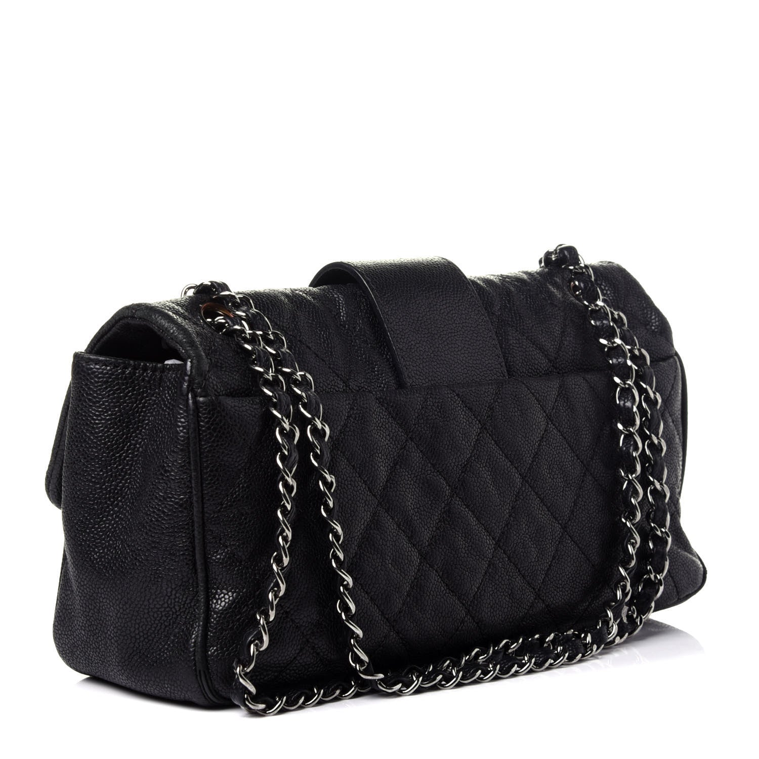 Chanel Caviar Quilted Jumbo Mademoiselle Flap Black 3 of 14