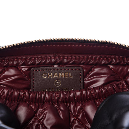 Chanel Caviar Quilted Small Curvy Pouch Cosmetic Case Black 6 of 8