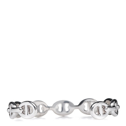 Hermes Sterling Silver MM Chaine d'Ancre Enchainee Cuff Bracelet SH 3 of 5