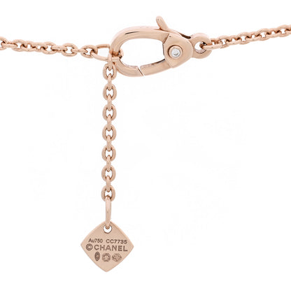 Chanel 18K Beige Gold Diamond Coco Crush C Necklace 5 of 5