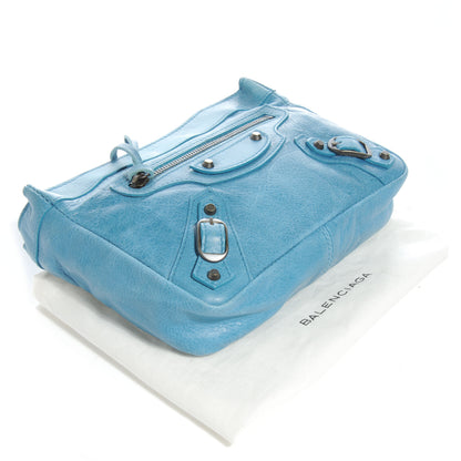 Balenciaga Chevre Porte Toilette Makeup Clutch Turquoise 4 of 7