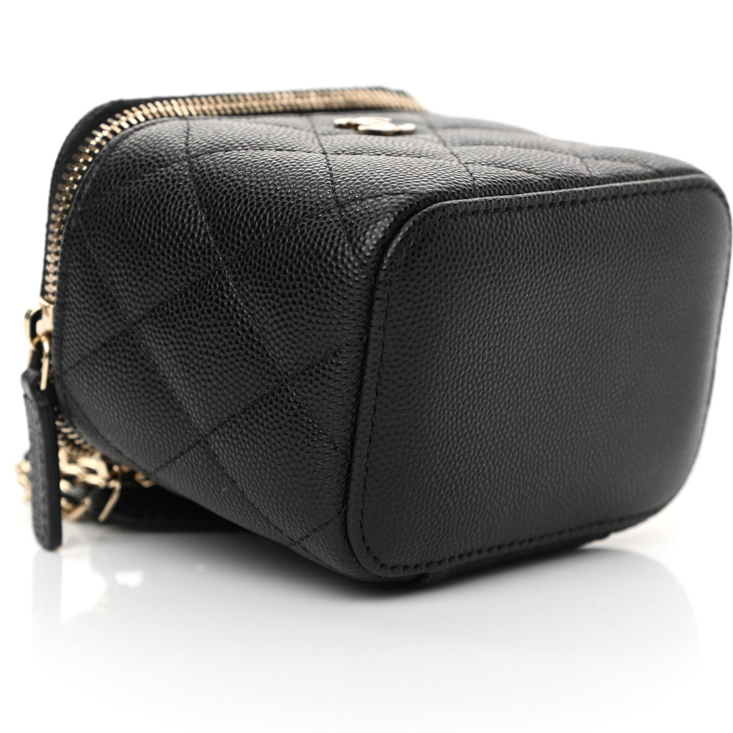 Chanel Caviar Quilted Mini Vanity Case With Chain Black 17 of 23