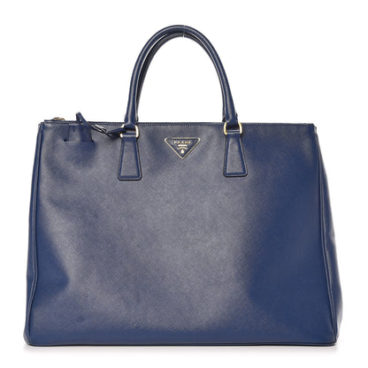 Prada Saffiano Lux Extra Large Galleria Double Zip Tote Bluette 1 of 9